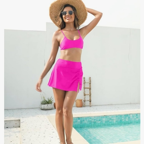 Collections by Catalina Skirt Swimsuit Drawstring Tummy Control - Picture 6 of 7